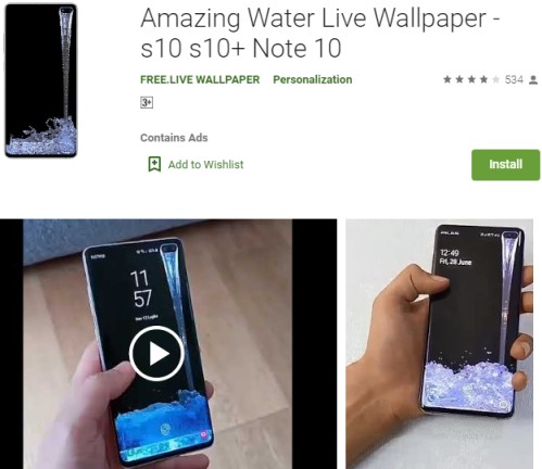 Amazing Live Water wallpaper app download