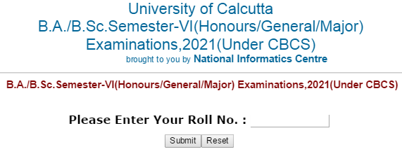 Calcutta university Result 2021 6th sem , part 3