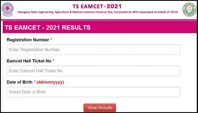 TS EAMCET Result 2021 Rank Card