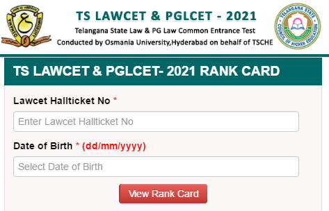 TS Lawcet Rank Card 2021