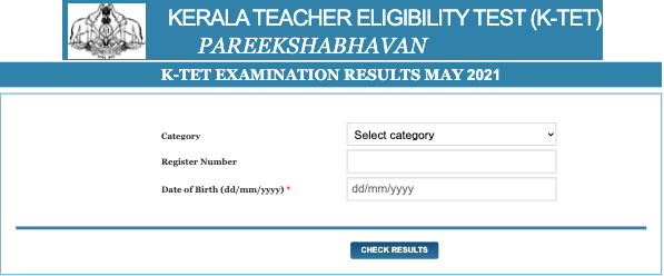 Kerala Pareeksha Bhavan KTET Result 2021 link