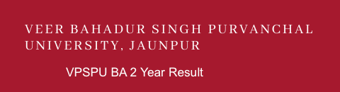 VBSPU BA 2nd Year Result