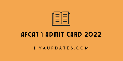 AFCAT 01 Admit Card 2022