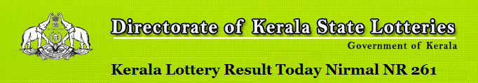 Kerala Lottery Result Today Nirmal NR 261