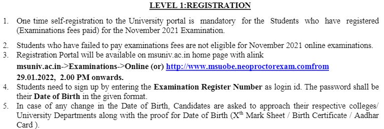 MS University Form Registration Process