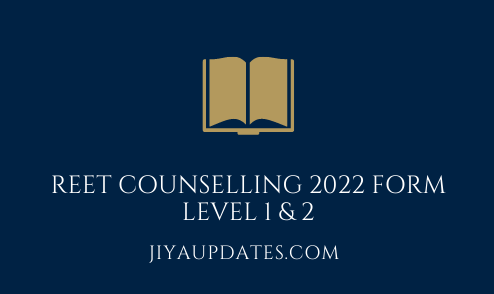 REET Level 1, 2 Counselling Form
