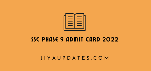 SSC Phase 9 Admit Card