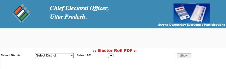 UP Election Voter List 2022 District