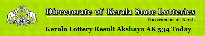 Kerala Lottery Result Akshaya AK 534 Today