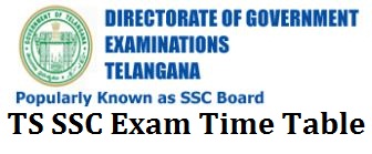 TS SSC Exam Time Table 2022