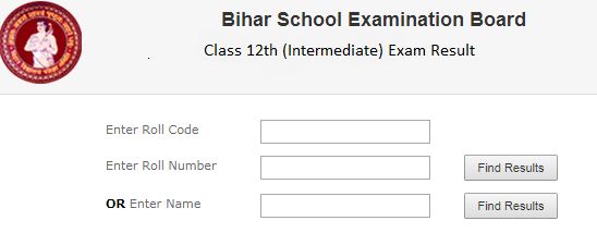 Bihar Board 12th result Name wise 2023