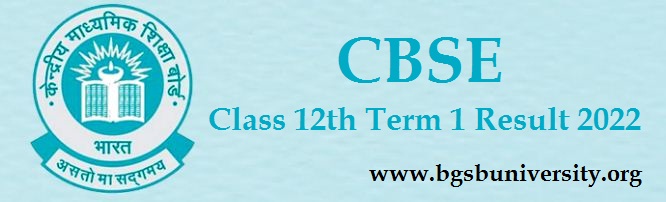 CBSE Class 12th Term 1 Result