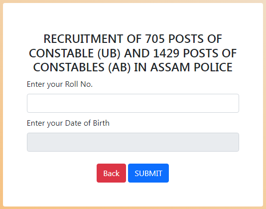 Assam Police AB UB Result 2022