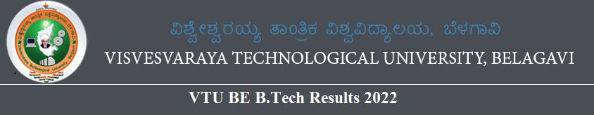 VTU BE B.Tech Results 2022