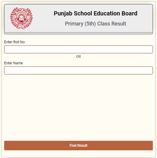 Punjab Board 5th Class Result 2022