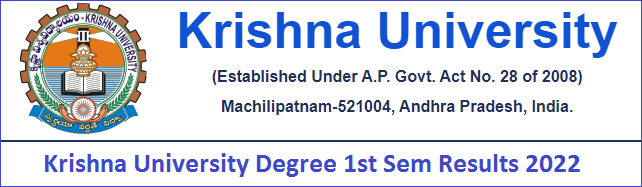 Krishna University Degree 1st Sem Results 2022