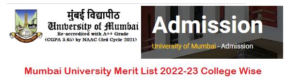 Mumbai University Merit List 2022-23
