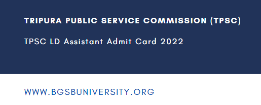 TPSC LD Assistant Admit Card 2022