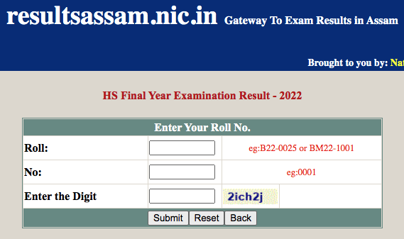 ahsec.assam.gov.in HS Result 2022