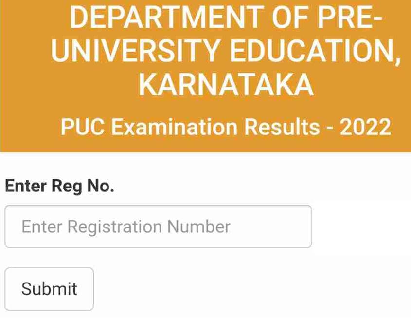 pue.karnataka.gov.in 2nd PUC Results 2022