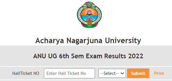 ANU Degree Results 2022 6th Sem