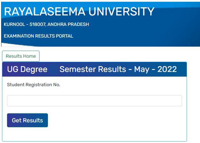 Rayalaseema University Results 2022