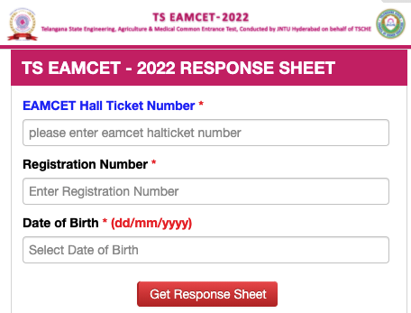 TS EAMCET 2022 Response Sheet