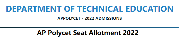 AP Polycet Seat Allotment 2022
