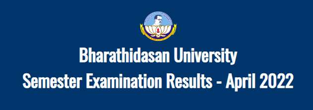Bharathidasan University Result 2022