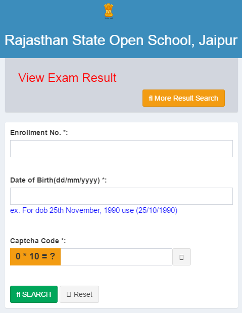 Rajasthan State Open Result 2022
