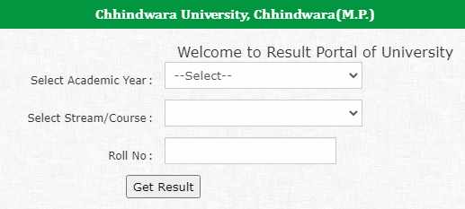 Chhindwara University BA B.Sc 3rd Year Result 2022