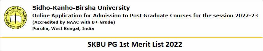 SKBU PG 1st Merit List 2022