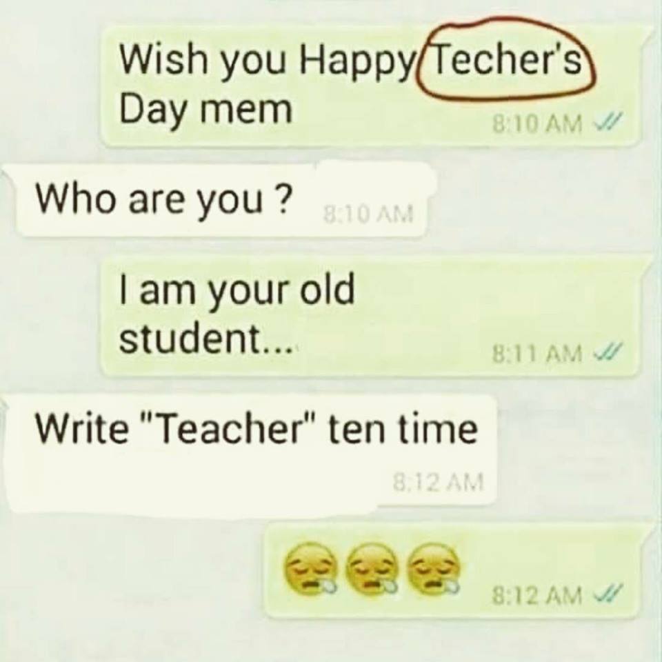 funny happy teachers day wishes