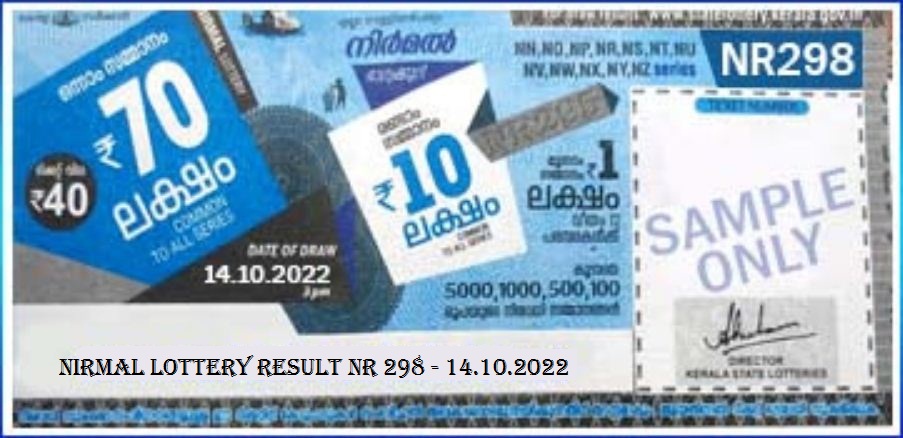 Kerala Nirmal NR 298 Lottery 14.08.2022