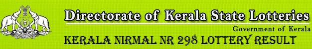 Kerala Nirmal NR 298 Lottery Result 2022