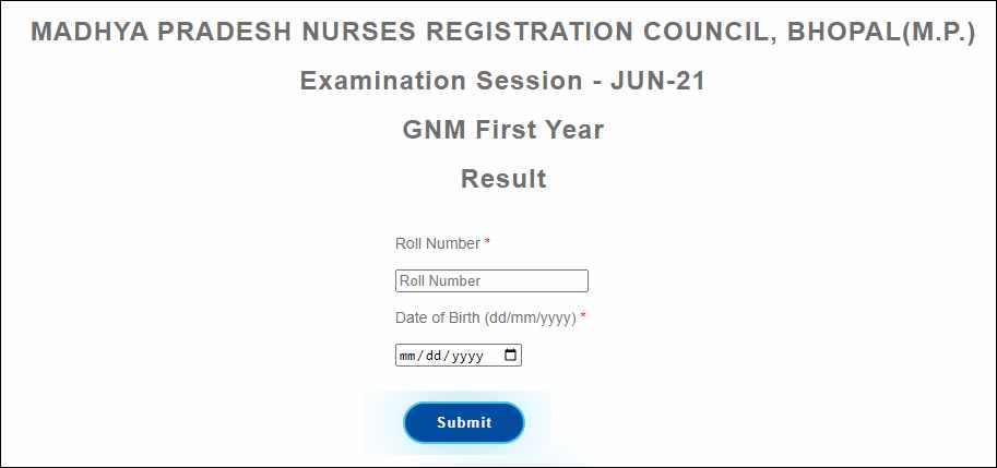 MPNRC GNM 1st Year Result 2022