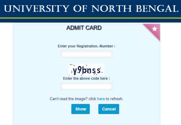 NBU Admit Card
