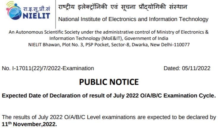 O A B C Level Result Date