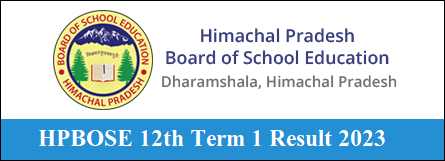 HPBOSE 12th Term 1 Result