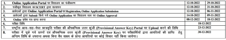 NMMS Bihar Examm Schedule