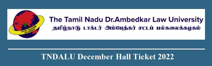 TNDALU December Hall Ticket