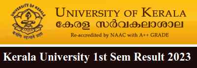 Kerala University 1st Sem Result 2023