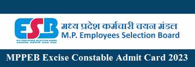 MPPEB Excise Constable Admit Card 2023