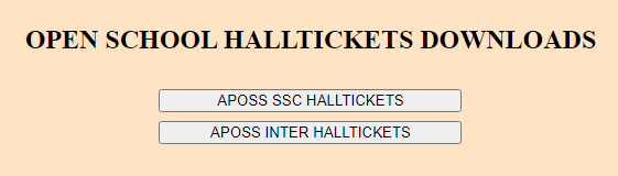 APOSS hall ticket 2023