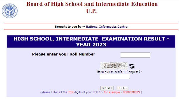 upresults.nic.in 2023 10th 12th Result Link
