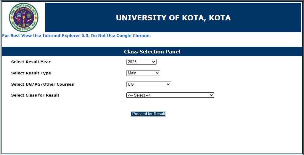 Kota University Result 2023 BA BSc BCom 1st 2nd & 3rd Year
