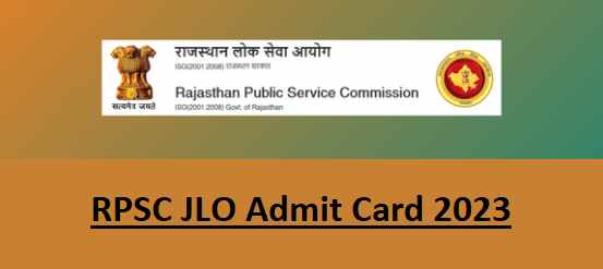 RPSC JLO Admit Card 2023